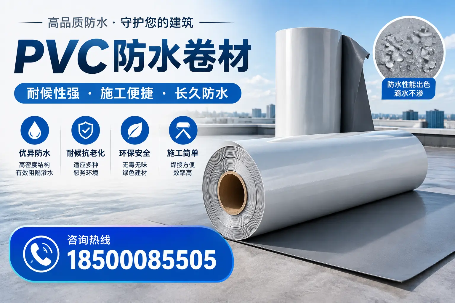 pvc防水卷材在海口的行业应用前景分析
